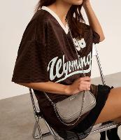 Bolsa Baguete Pequena em PU Glossy com Alças Removíveis - 2