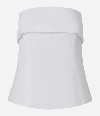 Blusa Tomara Que Caia em Crepe Com Dobra no Decote