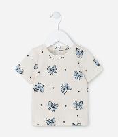 Blusa Infantil Canelada com Estampa Laços - Tam 1 a 6 Anos - 1