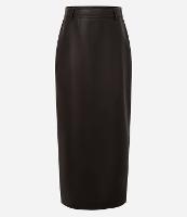 Saia Midi em Pu com Fenda - 1