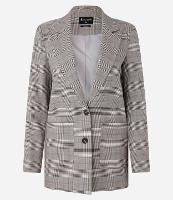 Blazer Oversized em Alfaiataria Xadrez - 1