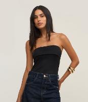 Blusa em Jersey Tomara que Caia com Pala Dobrada - 2