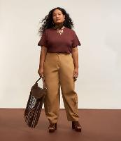 Calça Barrel Empapelada com Bolsos Cargo Curve & Plus Size - 3