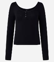 Blusa em Ribana com Decote U e Botões - 2