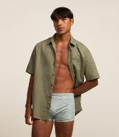 Sunga Boxer em Microfibra com Estampa de Folhagem - 1