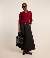 Saia Godê Longa em Tricoline com Pregas - 2