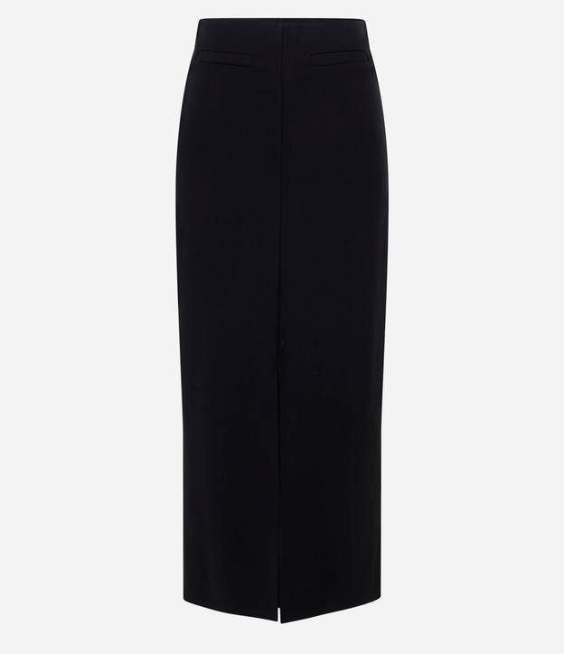Saia New Midi em Ponto Roma com Fenda Frontal e Bolsos Embutidos - 1