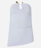 Blusa em Poliamida com Drapeado e Detalhe de Pedras no Decote - 1