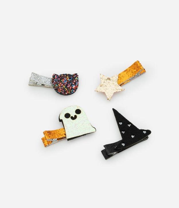 Kit 04 Presilhas de Cabelo Infantis Halloween - 1