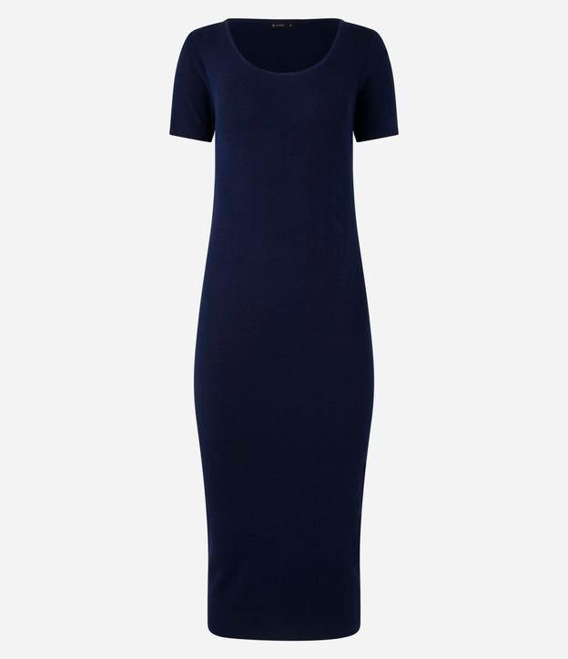 Vestido New Midi em Tricô com Decote Quadrado - 1