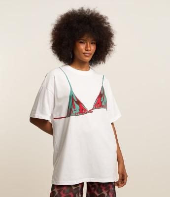 Camiseta Oversized em Algodão com Estampa Top Biquini