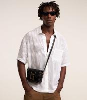 Camisa em Viscose Listrada com Textura e Transparência - 2