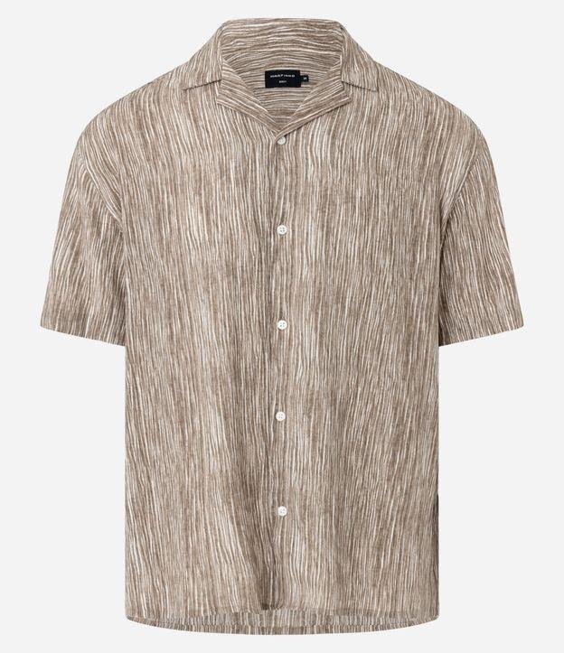 Camisa Boxy em Ana Ruga Estampado com Linhas Abstratas - 1