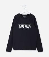 Camiseta Infantil com Proteção UV e Estampa One Piece - Tam 5 a 14 Anos - 1