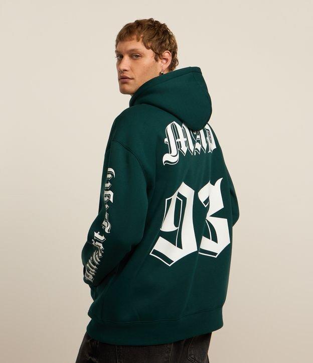 Blusão Relaxed em Moletom com Capuz e Estampa de Cruz e Lettering - 2