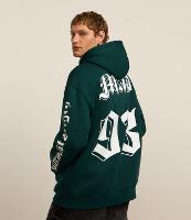 Blusão Relaxed em Moletom com Capuz e Estampa de Cruz e Lettering - 2