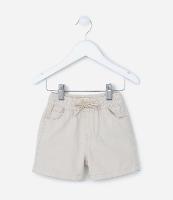 Bermuda Infantil em Sarja com Cós Regulável - Tam 1 a 5 Anos - 1