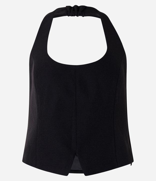 Blusa Frente Única em Crepe com Detalhe Frontal - 1