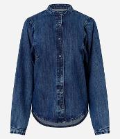 Camisa Jeans com Manga Bufante - 1