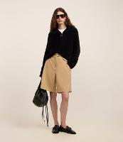 Bermuda Reta Alfaiatada com Lapelas e Pregas - 2