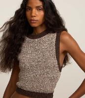 Colete Curto em Chenille Mescla com Detalhe Contrastante - 2