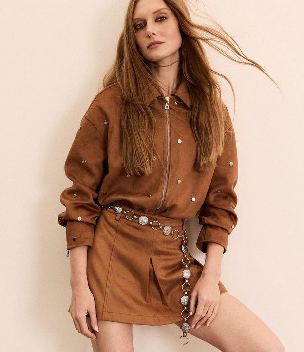 Jaqueta Cowboy em Material Sintético com Tachas - 3