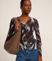 Camisa em Tule com Estampa Abstrata - 2