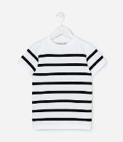 Camiseta Infantil Texturizada Seamless com Listras - Tam 5 a 14 Anos - 1