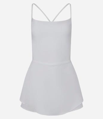 Vestido Short Saia Alças Finas em Crepe com Babadinhos