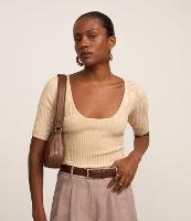 Blusa Canelada em Tricô com Decote U - 2