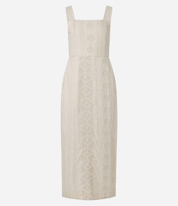 Vestido Midi em Viscolinho Texturizado - 1