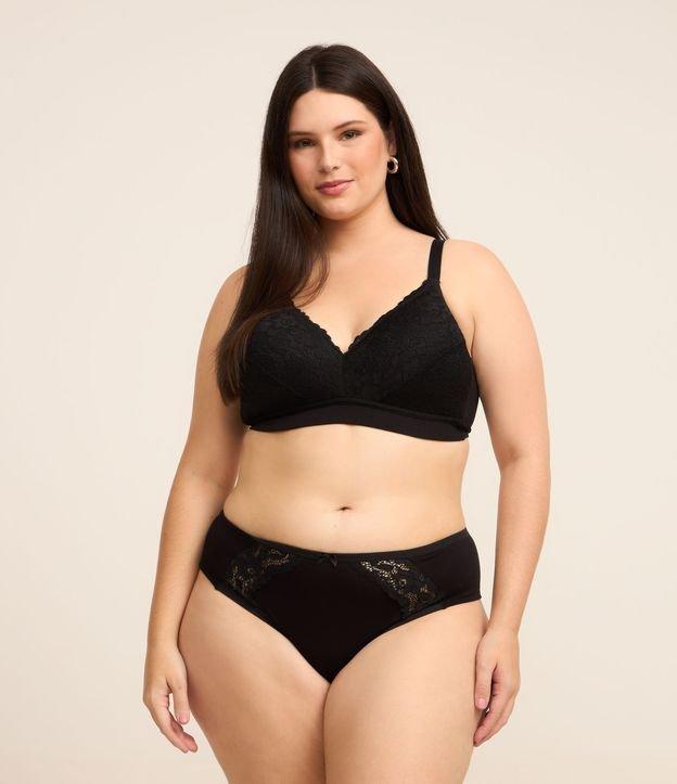 Calcinha Alta com Renda Lateral Curve e Plus Size - 3