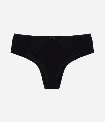 Calcinha Alta com Renda Lateral Curve e Plus Size