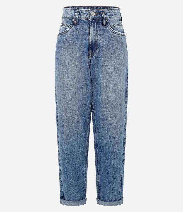 Calça Mom em Jeans com Lavagem - 1