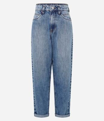 Calça Mom em Jeans com Lavagem