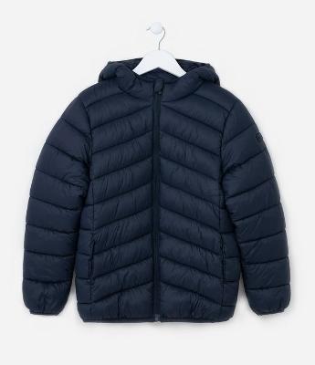 Jaqueta Ultraleve Infantil com Capuz - Tam 5 a 14 Anos