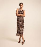 Vestido Midi em Tule com Estampa Animal Print - 1