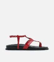 Rasteira com Tiras Assimétricas e Dedeira com Detalhe de Metal - 1