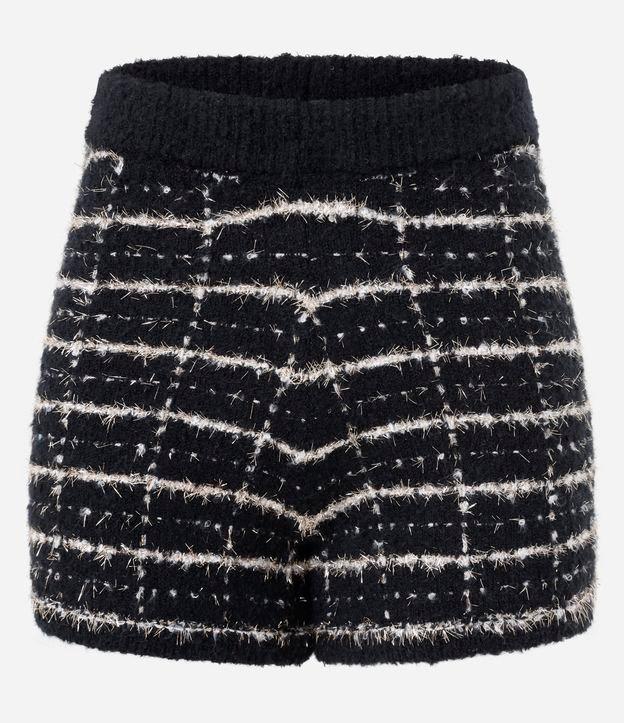 Short com Textura e Estampa Xadrez - 1