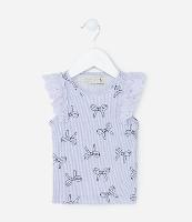 Regata Infantil em Ribana com Babado em Broderie - Tam 1 a 5 Anos - 1