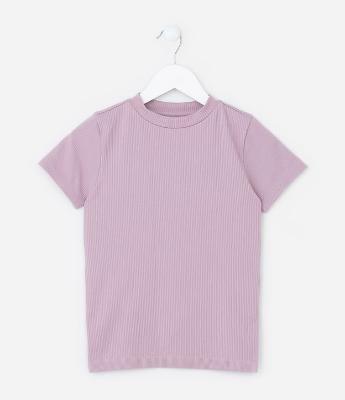 Camiseta Básica Infantil Texturizada Seamless - Tam 5 a 14 Anos