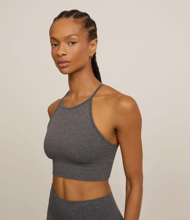 Top Esportivo de Alça Seamless com Textura Canelada - 1