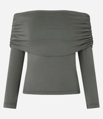 Blusa Ombro a Ombro em Viscose
