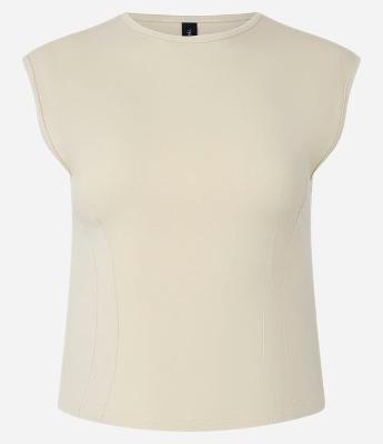 Blusa Sem Manga em Algodão com Pregas