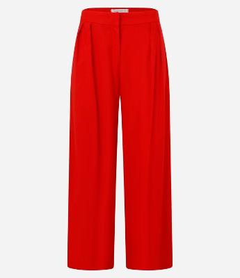 Calça Pantalona em Linho com Pregas