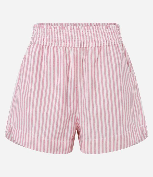 Short Runner em Sarja com Listras e Cós Elástico - 1