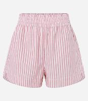 Short Runner em Sarja com Listras e Cós Elástico - 1