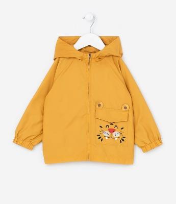Jaqueta Quebra Vento Infantil com Bolso Tigrinho - Tam 1 a 6 Anos