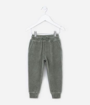 Calça Infantil em Veludo Canelada - Tam 1 a 5 Anos