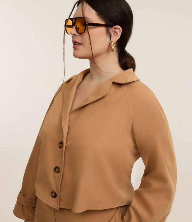 Trench Coat Curto em Gabardine Curve & Plus Size - 1